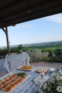 buffet aperitivo terrazza